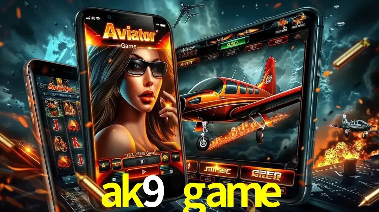 O popular jogo de apostas Aviator exibido em vários celulares e tablets, mostrando a interface emocionante e a ação de voo disponíveis para jogar agora no ak9 game.